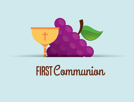 first communion card design, vector illustration eps10 graphicのイラスト素材
