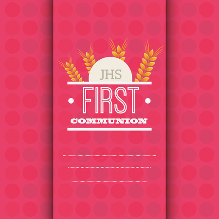 first communion card design, vector illustration eps10 graphicのイラスト素材