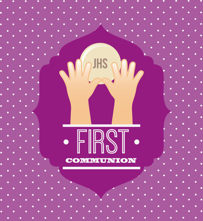 first communion card design, vector illustration eps10 graphicのイラスト素材