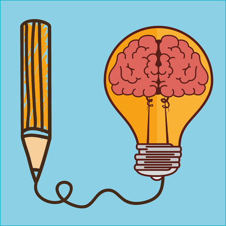 Human brain creative ideas graphic designのイラスト素材