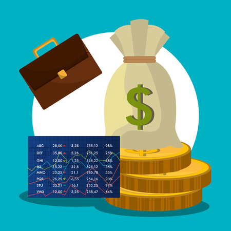 Financial market and stock market graphic design, vector illustrationのイラスト素材