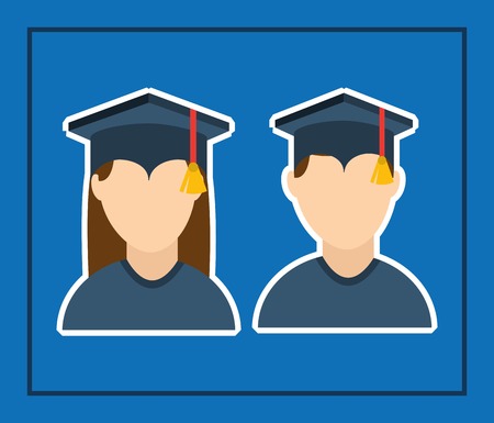 graduation concept designのイラスト素材