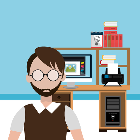 Creative ideas graphic designer, vector illustration eps10のイラスト素材