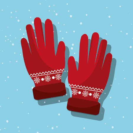 Winter fashion wear and accesories graphic design, vector illustrationのイラスト素材