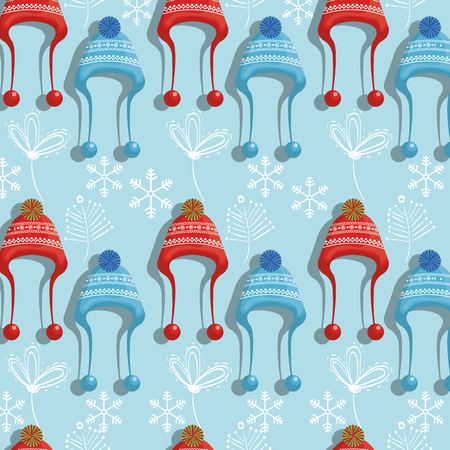 Winter fashion wear and accesories graphic design, vector illustrationのイラスト素材