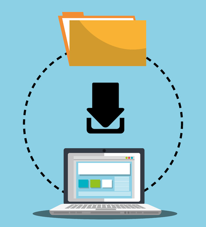Computing security system graphic design, vector illustrationのイラスト素材