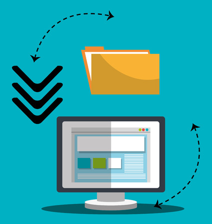 Computing security system graphic design, vector illustrationのイラスト素材