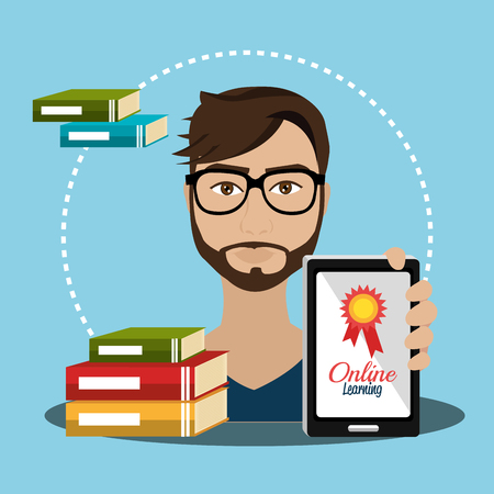 eLearning and education graphic design, vector illustration eps10のイラスト素材