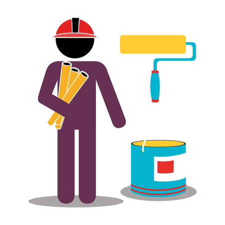 Construction and tools graphic design, vector illustration eps10のイラスト素材