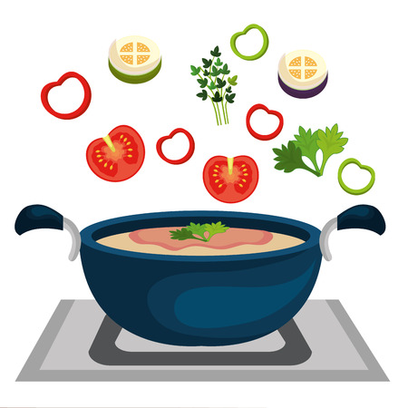 Healthy and delicious food graphic design, vector illustration eps10のイラスト素材