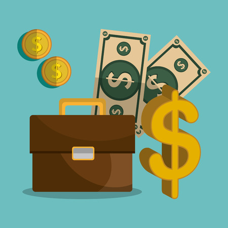 Financial market and investments graphic design with icons, vector illustrationのイラスト素材