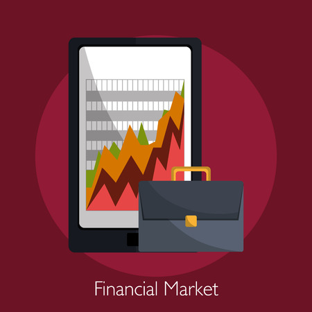 Financial market and investments graphic design with icons, vector illustrationのイラスト素材