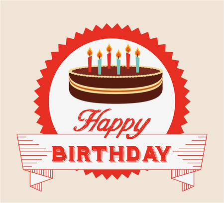 happy birthday design, vector illustration eps10 graphicのイラスト素材