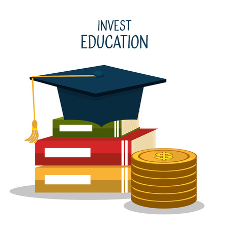 Education business investment graphic design, vector illustrationのイラスト素材