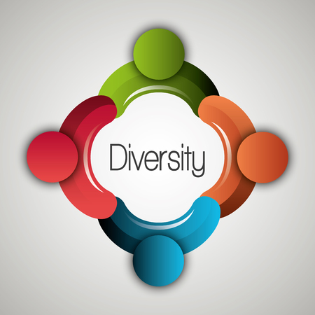 People diversity colorful icon graphic design, vector illustration eps10のイラスト素材