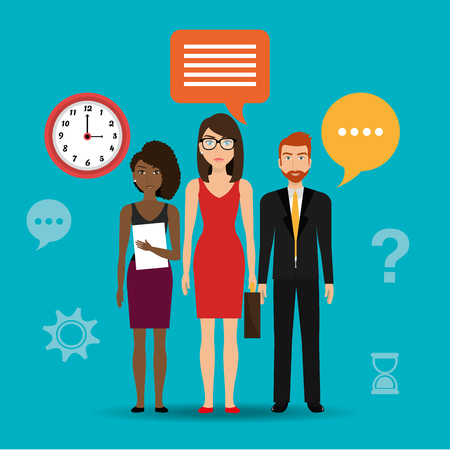 Business people working graphic design, vector illustration eps10のイラスト素材