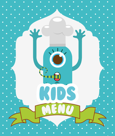 kids menu design, vector illustration eps10 graphicのイラスト素材