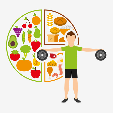 nutrition and health designのイラスト素材