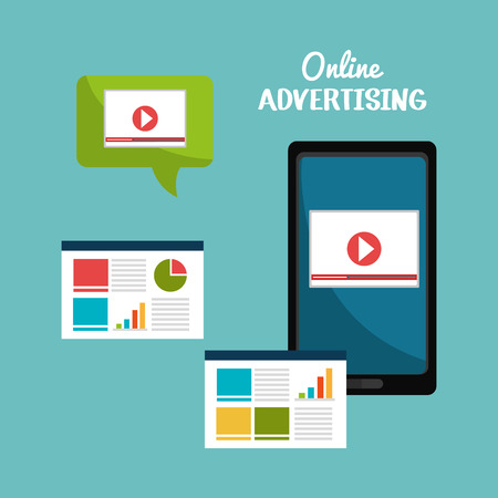 Digital advertising and marketing graphic design, vector illustrationのイラスト素材