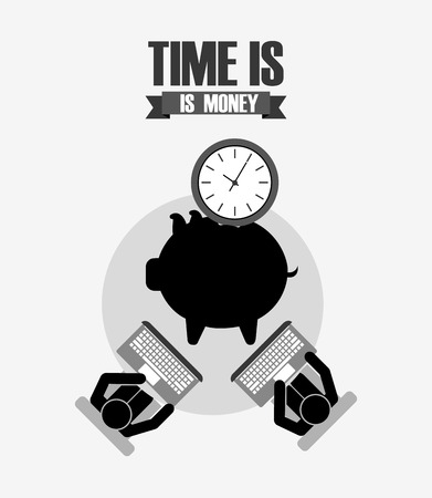 time is money design, vector illustration  graphicのイラスト素材