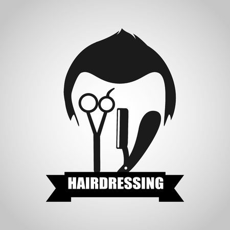 hairdressing service design, vector illustration  graphicのイラスト素材