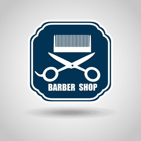 barber shop design, vector illustration  graphicのイラスト素材