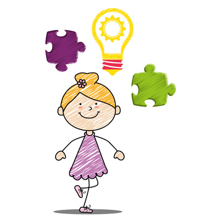 Kids playing cartoon, vector illustration graphic design.のイラスト素材