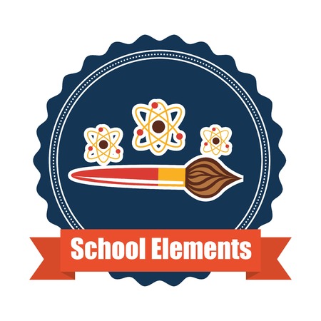 school elements design, vector illustration  graphicのイラスト素材