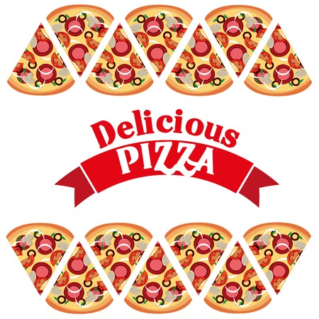 delicious pizza design, vector illustration  graphicのイラスト素材