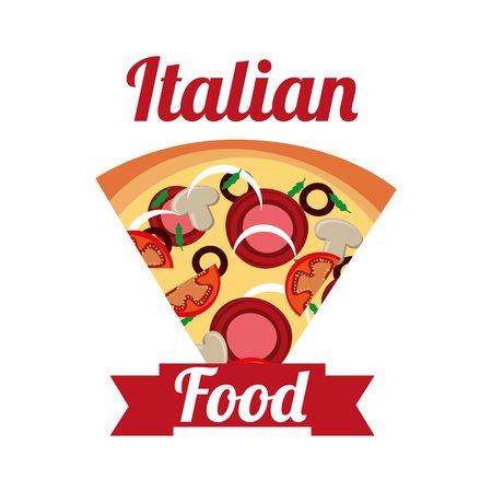 delicious pizza design, vector illustration  graphicのイラスト素材