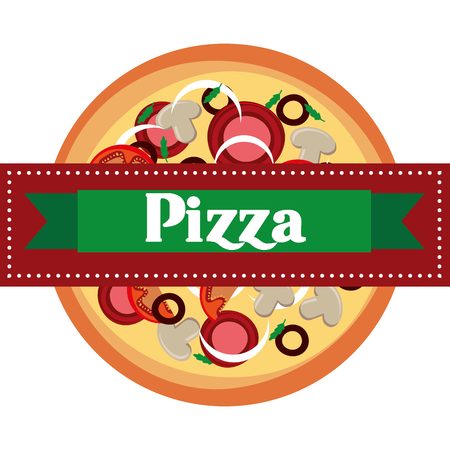 delicious pizza design, vector illustration  graphicのイラスト素材