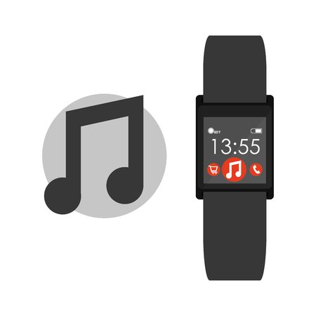 wearable technology design, vector illustration  graphicのイラスト素材