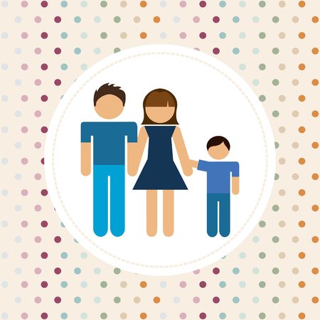 happy family design, vector illustration  graphicのイラスト素材