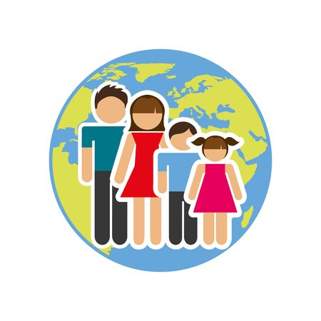 happy family design, vector illustration  graphicのイラスト素材