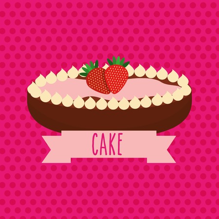 delicious cake design, vector illustration  graphicのイラスト素材