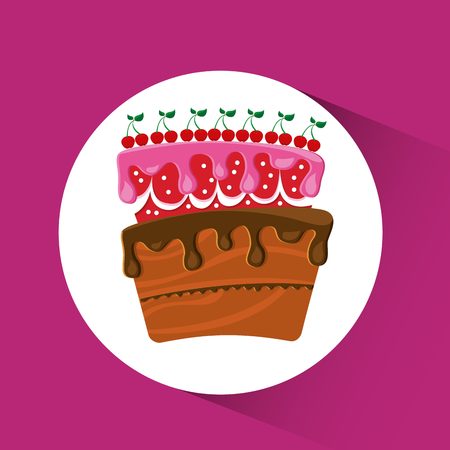 delicious cake design, vector illustration  graphicのイラスト素材