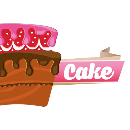 delicious cake design, vector illustration  graphicのイラスト素材