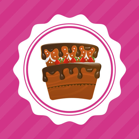 delicious cake design, vector illustration  graphic