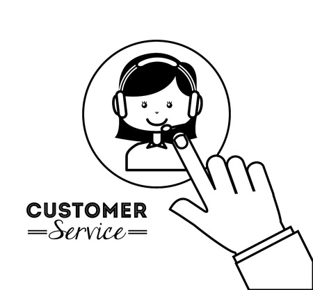customer service design, vector illustration  graphicのイラスト素材