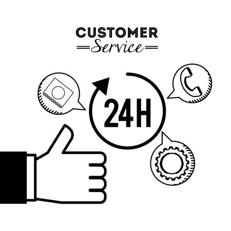 customer service design, vector illustration  graphicのイラスト素材