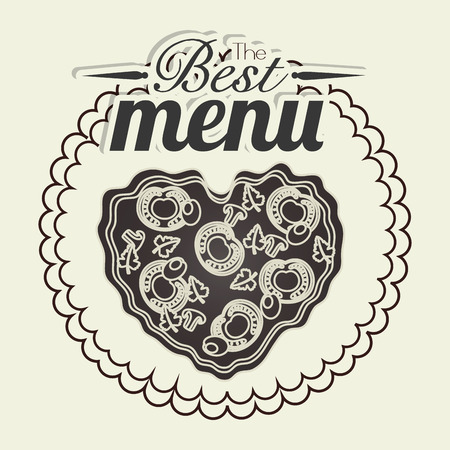 Pizza italian food graphic design, vector illustration eps10のイラスト素材