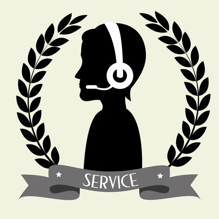 Customer service and technical support graphic design, vector illustration eps10のイラスト素材