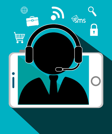Customer service and technical support graphic design, vector illustration eps10のイラスト素材