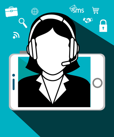 Customer service and technical support graphic design, vector illustration eps10のイラスト素材