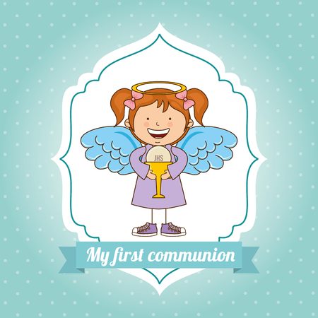 my first communion design, vector illustration eps10 graphicのイラスト素材