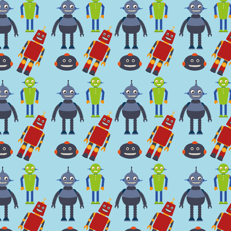 Funny robot cartoon graphic design, vector illustration eps10のイラスト素材