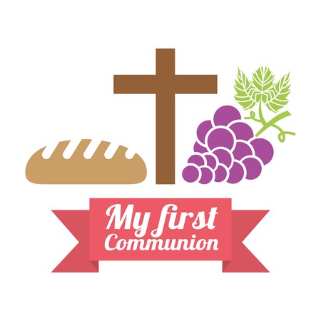 my first communion design, vector illustration eps10 graphicのイラスト素材