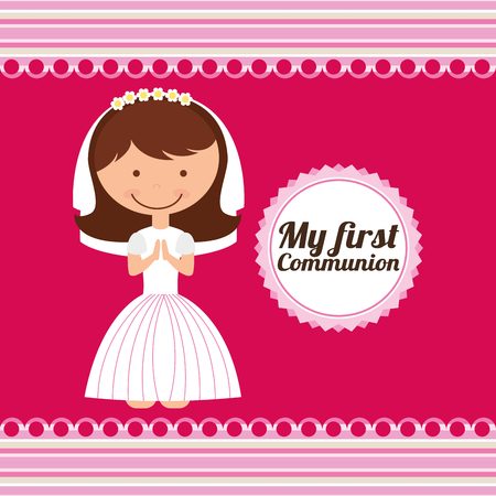 my first communion design, vector illustration eps10 graphicのイラスト素材
