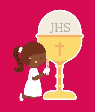 my first communion design, vector illustration eps10 graphicのイラスト素材