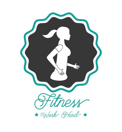 fitness lifestyle design, vector illustration eps10 graphicのイラスト素材